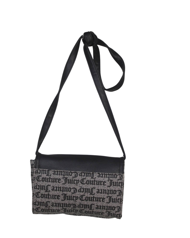 Juicy Couture Black Monogram Heart Crossbody Bag