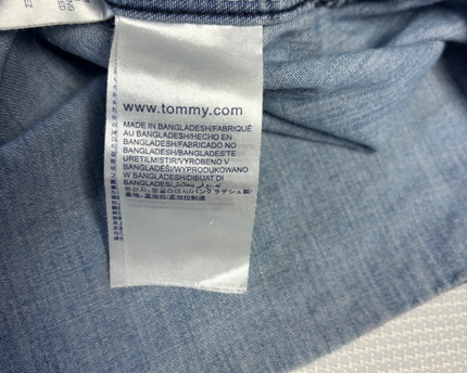Tommy Hilfiger Denim Blue Western Style Long Sleeve Shirt