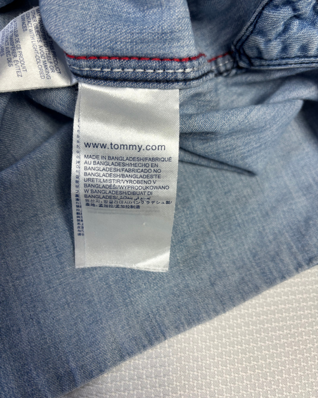 Tommy Hilfiger Denim Blue Western Style Long Sleeve Shirt