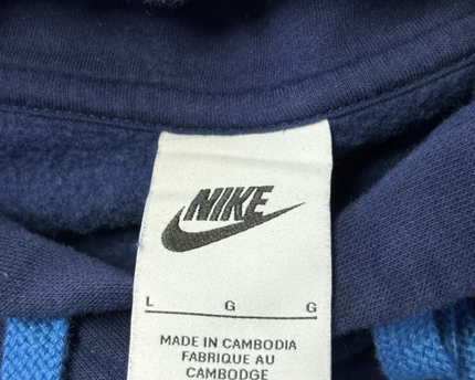 Nike Navy Blue Taped Logo Hoodie