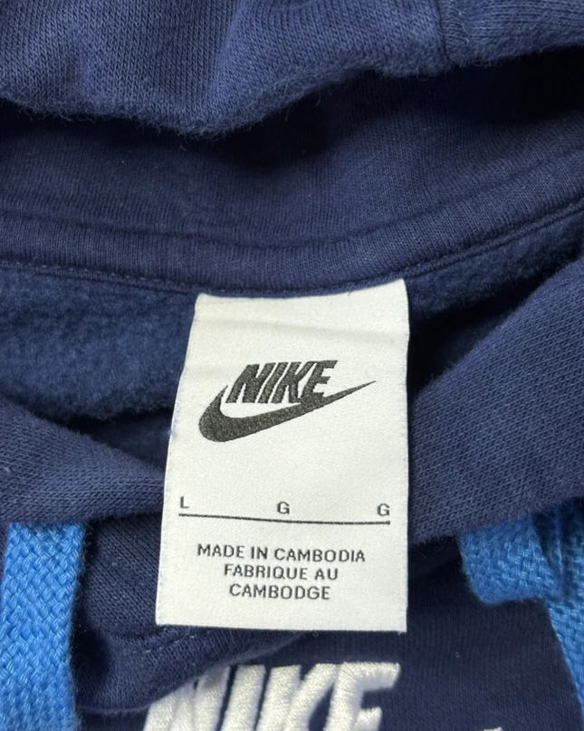 Nike Navy Blue Taped Logo Hoodie
