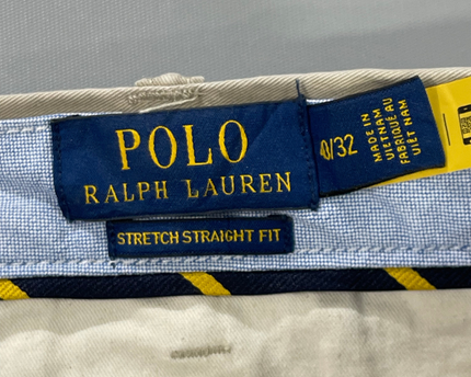 Polo Ralph Lauren Beige Stretch Straight Fit Chino Pants