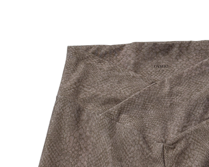 OYSHO Snake Print Crossover Waist Leggings