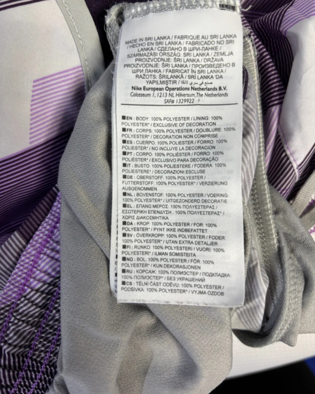 Nike Purple Geometric Print Dri-Fit Running Shorts