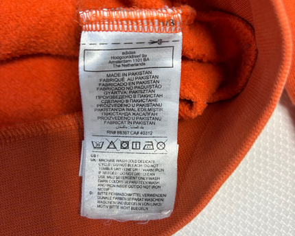 Adidas Originals Orange Embroidered Logo Hoodie