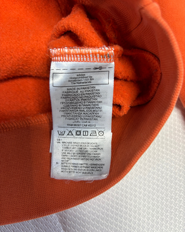 Adidas Originals Orange Embroidered Logo Hoodie