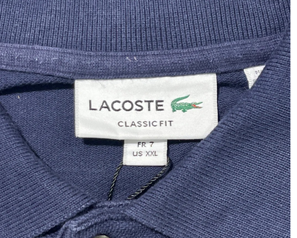 Lacoste Navy Blue Long Sleeve Polo Shirt