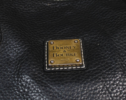 Dooney & Bourke Black Pebbled Leather Tote Bag