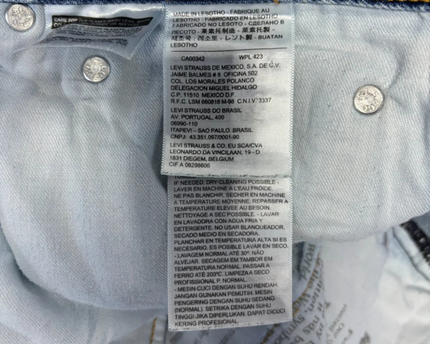 Levi's Blue 505 Regular Fit Straight Leg Jeans
