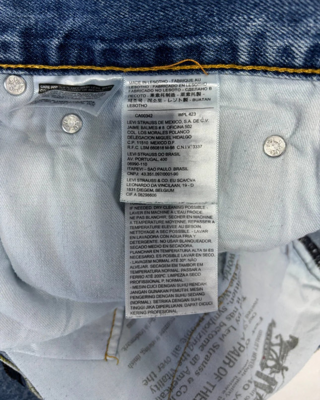 Levi's Blue 505 Regular Fit Straight Leg Jeans