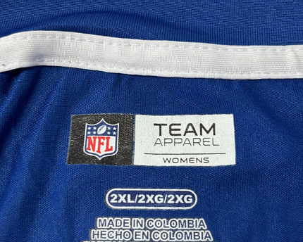 NFL Team Apparel Blue Indianapolis Colts Women's Lace-Up Sports T-Shirt