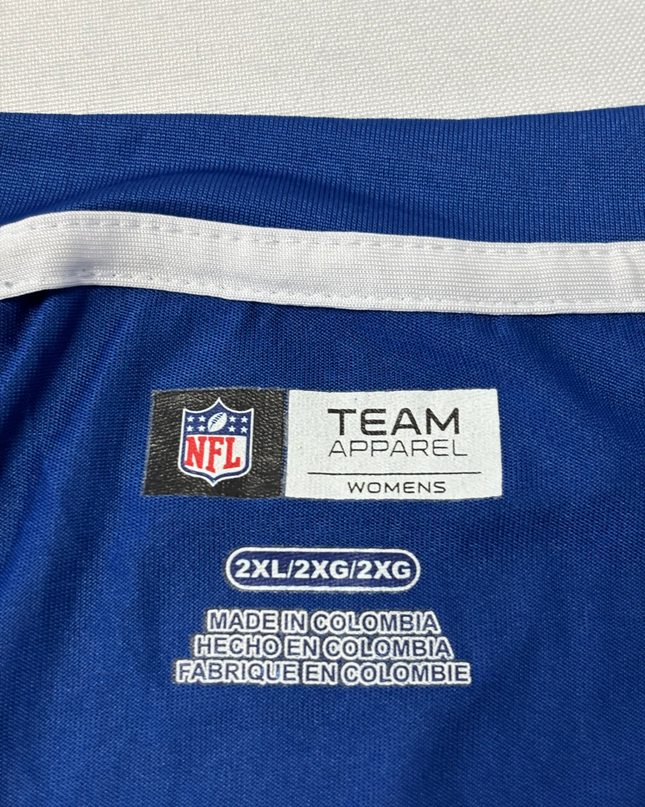 NFL Team Apparel Blue Indianapolis Colts Women's Lace-Up Sports T-Shirt