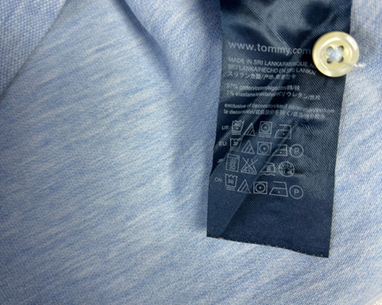 Tommy Hilfiger Light Blue Slim Fit Short Sleeve Polo Shirt