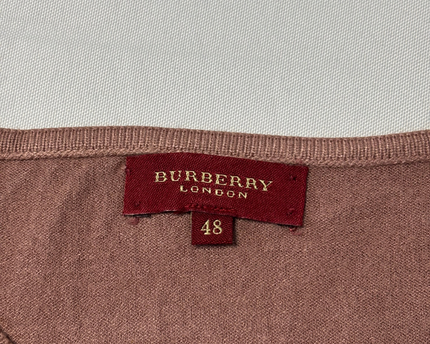 Burberry Dusty Rose Fine Knit Crew Neck Sweater