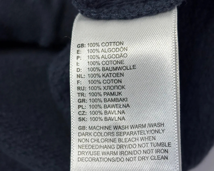 The North Face Navy Zip-Up Cotton Hoodie