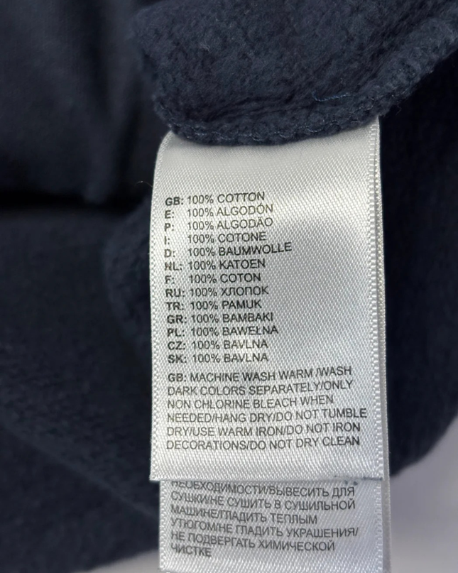 The North Face Navy Zip-Up Cotton Hoodie