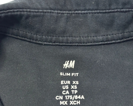 H&M Black Slim Fit Polo Shirt