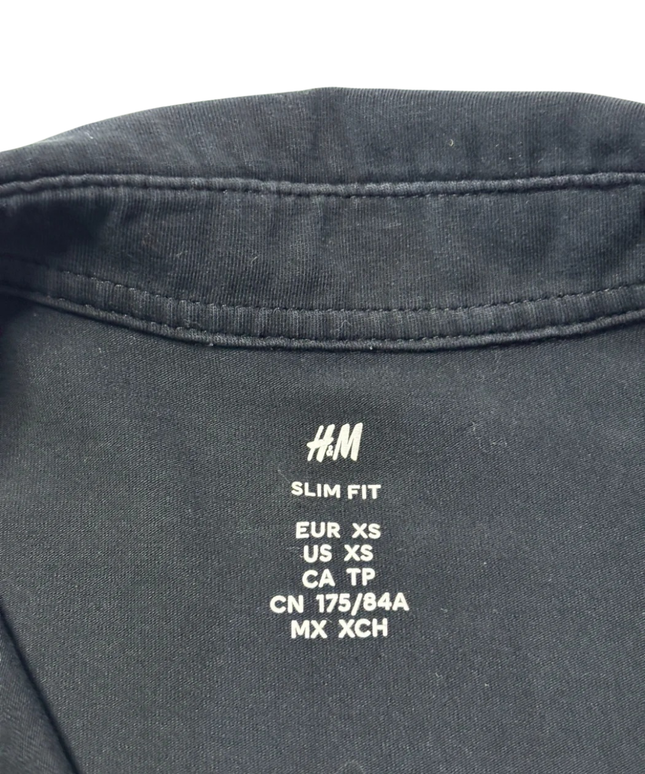 H&M Black Slim Fit Polo Shirt