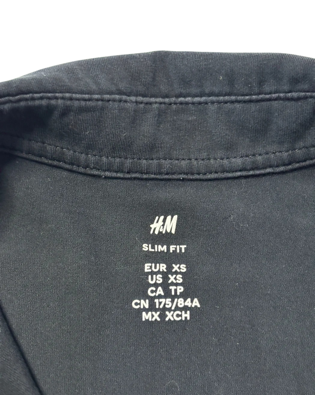 H&M Black Slim Fit Polo Shirt