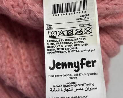 Jennyfer Pink Chunky Cable Knit Oversized Sweater