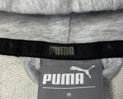 Puma Grey Full-Zip Athletic Hoodie