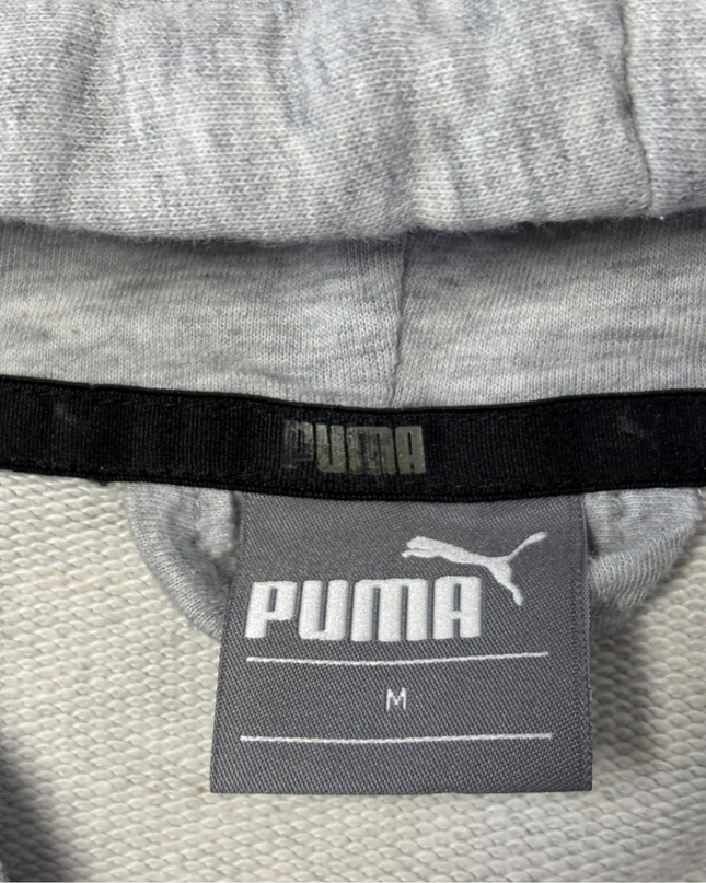 Puma Grey Full-Zip Athletic Hoodie