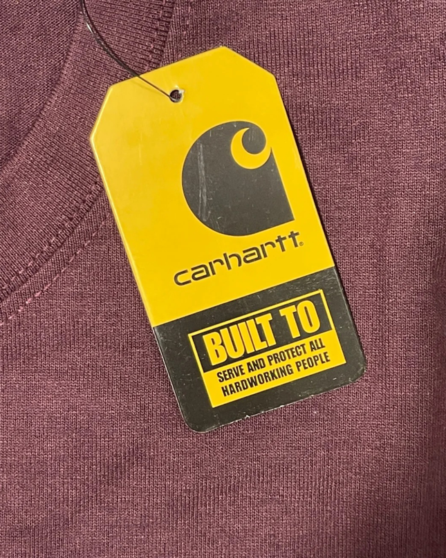 Carhartt Burgundy Heavyweight Loose Fit Pocket T-Shirt W/Tags