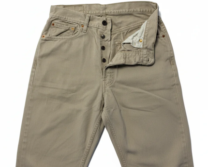 Levi's 551 Beige Vintage Straight Leg Button Fly Jeans