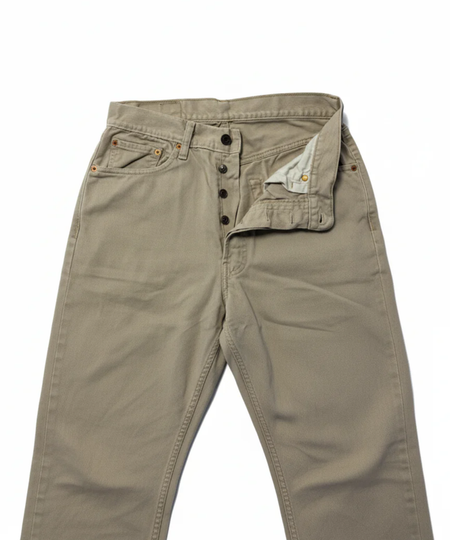 Levi's 551 Beige Vintage Straight Leg Button Fly Jeans