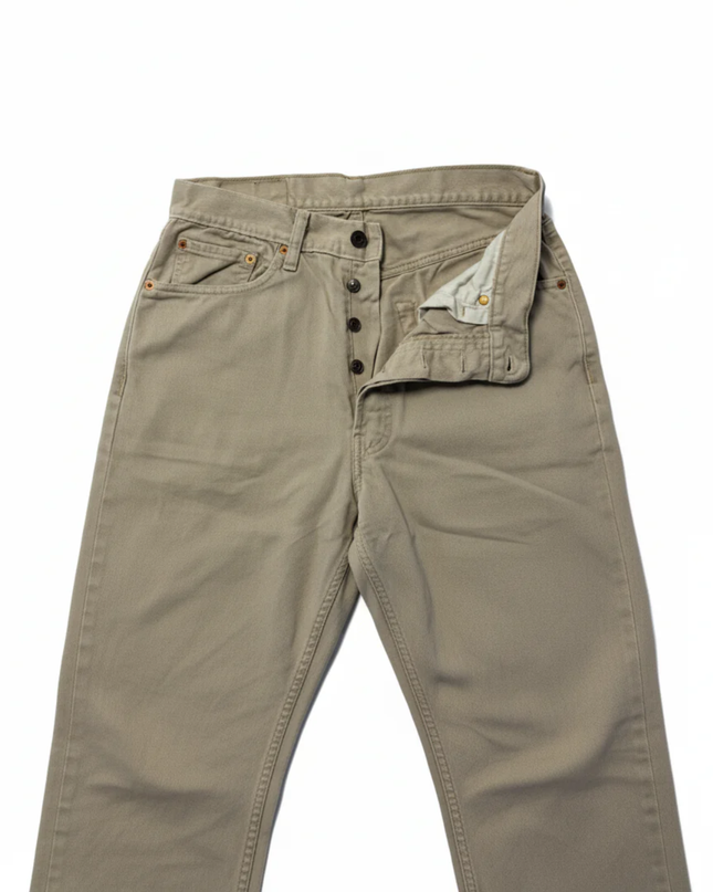 Levi's 551 Beige Vintage Straight Leg Button Fly Jeans