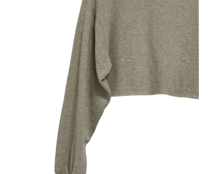 ASOS DESIGN Beige Long Sleeve Cropped Knit Top