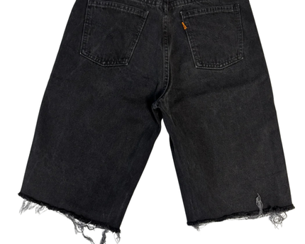 Levi's Black Vintage 634 Orange Tab Cut-Off Denim Shorts