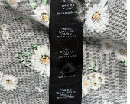 ASOS DESIGN Black Floral Daisy Puff Sleeve Mini Dress with Lace Trim