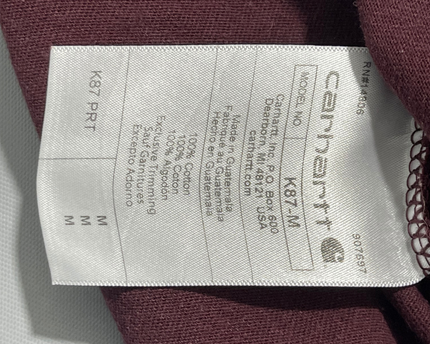 Carhartt Maroon Loose Fit Pocket T-Shirt
