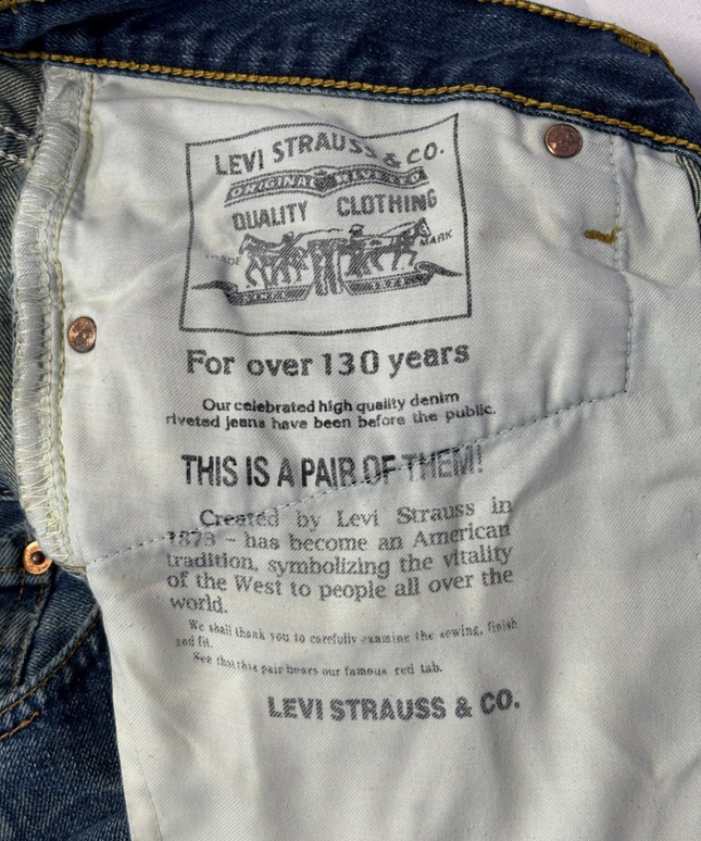 Levi's Blue 518 Straight Leg Button Fly Jeans