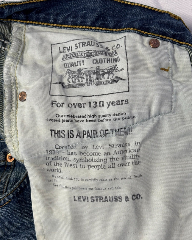 Levi's Blue 518 Straight Leg Button Fly Jeans