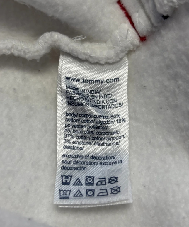 Tommy Jeans White Graphic Logo Crewneck Sweatshirt