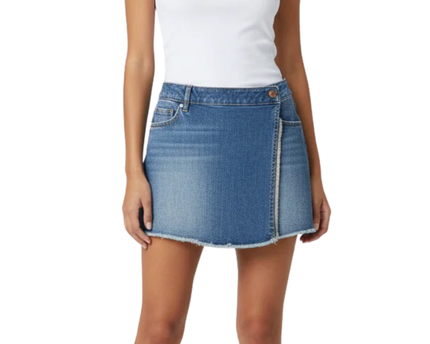 Abercrombie Kids Blue Denim Wrap Skort
