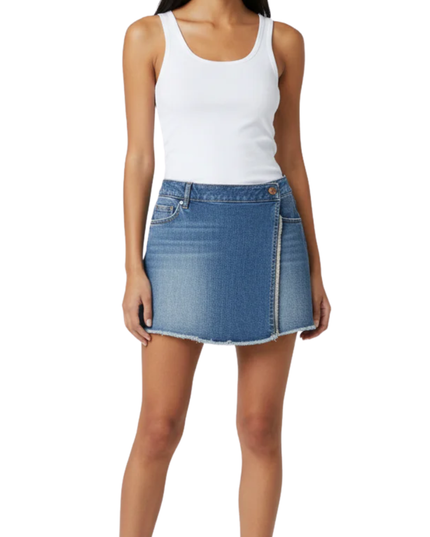 Abercrombie Kids Blue Denim Wrap Skort
