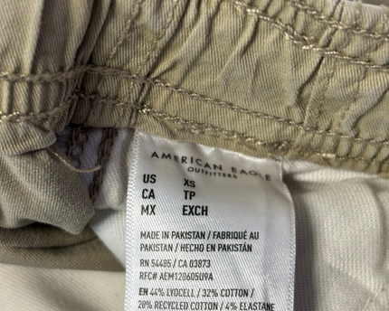 American Eagle Men's Khaki Chino Flex Drawstring Shorts