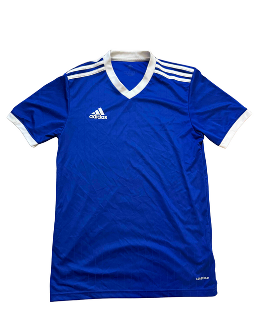 Adidas Aeroready Royal Blue 3-Stripes Training Jersey - S