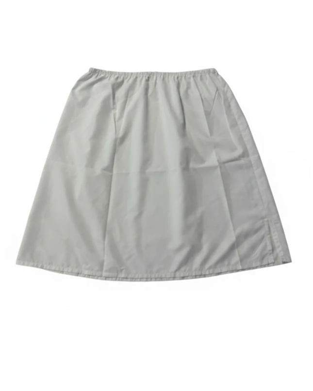 UNIQLO White A-Line Slip Skirt