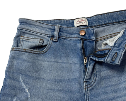 Lee Cooper Originals Blue Distressed Tapered Jeans