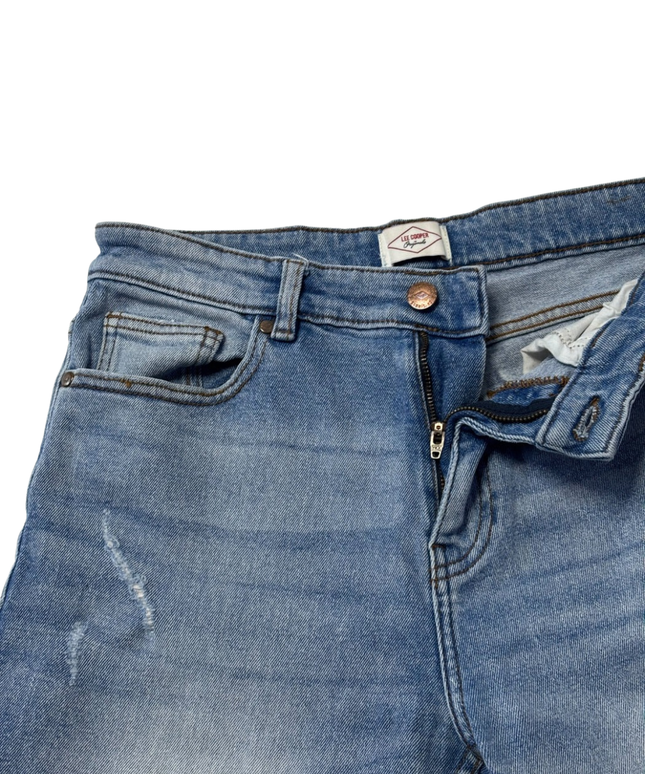Lee Cooper Originals Blue Distressed Tapered Jeans