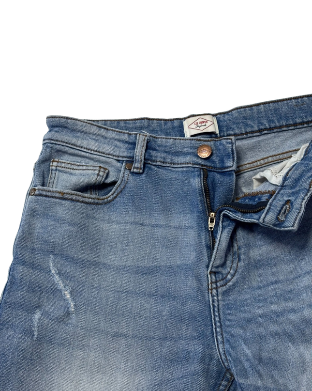 Lee Cooper Originals Blue Distressed Tapered Jeans