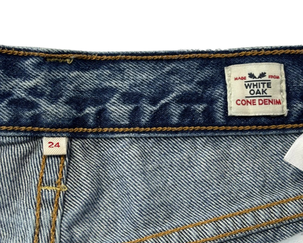 Levi's Blue Distressed High-Rise Straight Leg Jeans