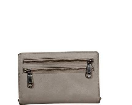 DKNY Beige Saffiano Leather Multi-Zip Wallet