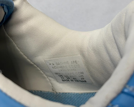 BAPE Blue Patent Leather Bape Sta Low-Top Sneakers