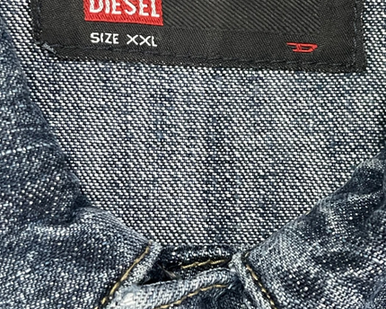 Diesel Blue Distressed Faded Denim Jacket