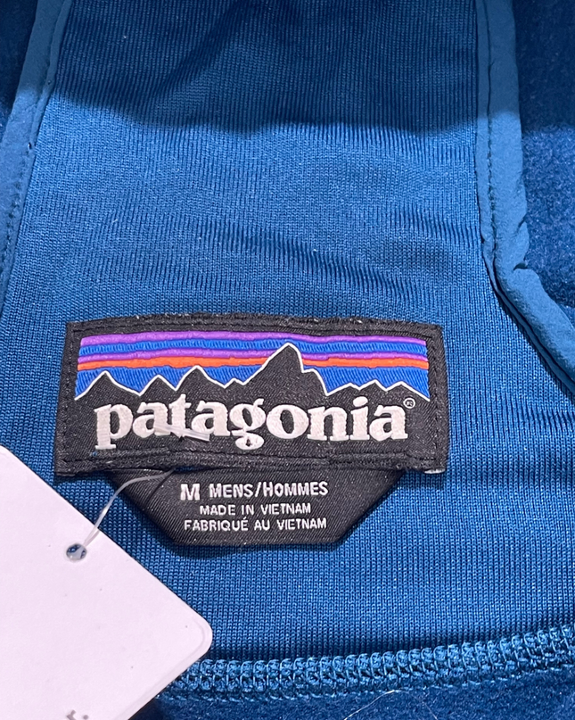 Patagonia Blue Hybrid Hooded Mid-Layer Jacket
